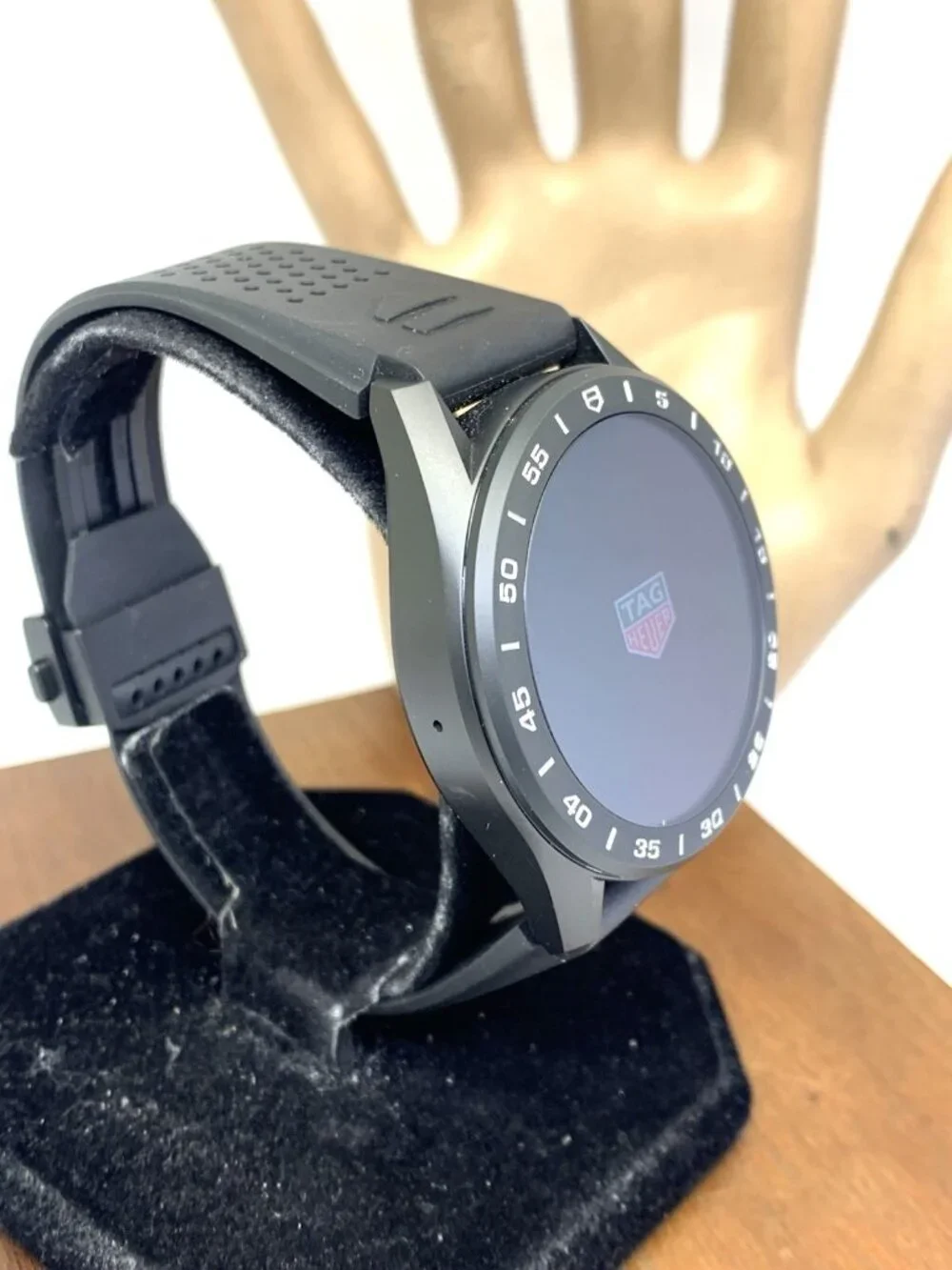 Tag Heuer Black Digital Sport Watch with Green and Red Logo